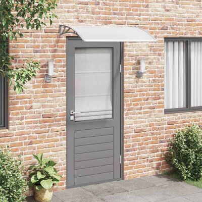 vidaXL Marquesina para puerta Gris y Transparente - 120x75 cm - Marquesina vidaXL Marquesina para puerta Gris y Transparente - 120x75 cm - Marquesina