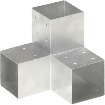Conector de poste en Y galvanizado vidaXL 101x101 mm Conector de poste en Y galvanizado vidaXL 101x101 mm