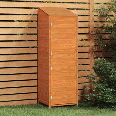 Cobertizo de jardín de madera maciza de abeto vidaXL - Marrón Cobertizo de jardín de madera maciza de abeto vidaXL - Marrón