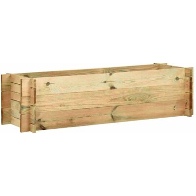 VIDAXL Caja de Plantas de Jardín - 120 cm Madera Impregnada - Macetero para Flores VIDAXL Caja de Plantas de Jardín - 120 cm Madera Impregnada - Macetero para Flores
