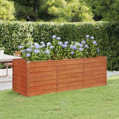 Cama Elevada de Jardín de Acero Oxidado 240x80x77 cm - Cama Elevada Cama Elevada de Jardín de Acero Oxidado 240x80x77 cm - Cama Elevada