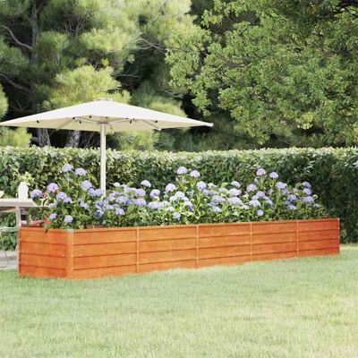 vidaXL Cama Elevada de Jardín 400x80x45 cm Acero Oxidado - Tipo de Jardín vidaXL Cama Elevada de Jardín 400x80x45 cm Acero Oxidado - Tipo de Jardín