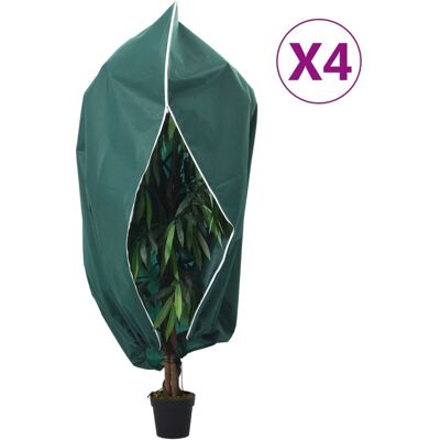 vidaXL Cubiertas para plantas con cremallera 4 uds 70 g/m² 1x1,55 m Verde vidaXL Cubiertas para plantas con cremallera 4 uds 70 g/m² 1x1,55 m Verde