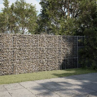 Cesta de gaviones con cubierta vidaXL 300x100x150 cm Hierro galvanizado - Caja de gaviones elevada Cesta de gaviones con cubierta vidaXL 300x100x150 cm Hierro galvanizado - Caja de gaviones elevada