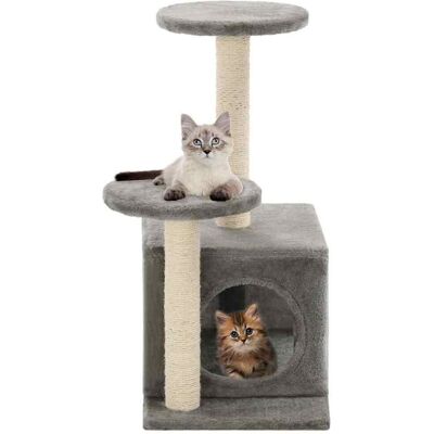 árbol para gatos vidaXL con postes de sisal 60cm gris - Árbol gato árbol para gatos vidaXL con postes de sisal 60cm gris - Árbol gato