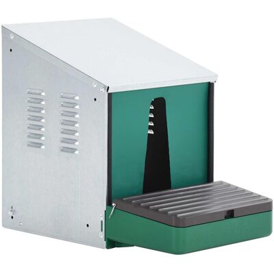 vidaXL Nestomatic Caja de Nido Plegable para Aves - Bandeja, Zinc, 48x31x42cm vidaXL Nestomatic Caja de Nido Plegable para Aves - Bandeja, Zinc, 48x31x42cm