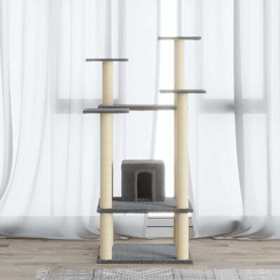 Árbol para Gatos con Postes de Sisal - 110cm Torre de Juego Árbol para Gatos con Postes de Sisal - 110cm Torre de Juego