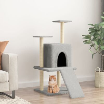 vidaXL Rascador para gatos gris claro 110 cm (172038) vidaXL Rascador para gatos gris claro 110 cm (172038)