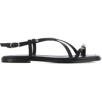Sandalias planas de piel negras mujer BELISARIO Martinelli Sandalias planas de piel negras mujer BELISARIO Martinelli