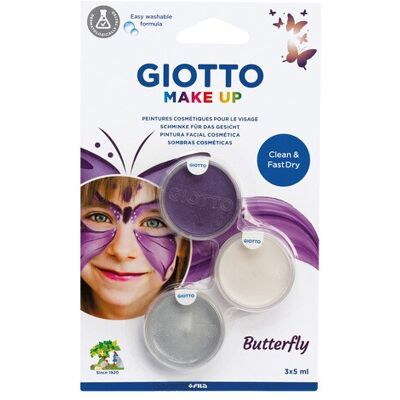 Giotto Blíster 3 unidades de pintura facial cosmética temática mariposa Make Up . Multicolor Giotto Blíster 3 unidades de pintura facial cosmética temática mariposa Make Up . Multicolor