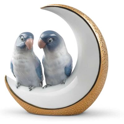 Lladró Figura decorativa Pájaros Llévame a la Luna Lustre . Oro Lladró Figura decorativa Pájaros Llévame a la Luna Lustre . Oro