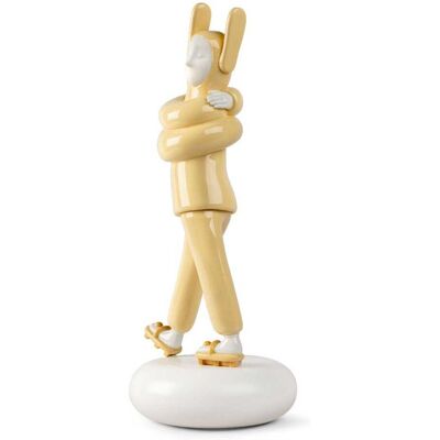 Lladró Figura decorativa Embraced yellow . Amarillo Lladró Figura decorativa Embraced yellow . Amarillo