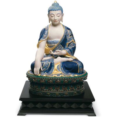 Lladró Figura decorativa Buda Shakyamuni dorado . Multicolor Lladró Figura decorativa Buda Shakyamuni dorado . Multicolor