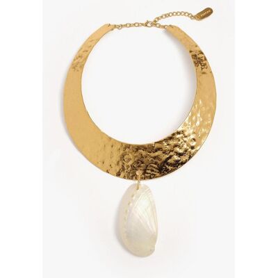 Parfois Choker metálico con concha decorativa. Blanco Parfois Choker metálico con concha decorativa. Blanco