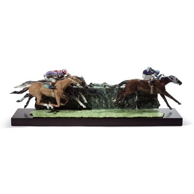 Lladró Figura decorativa Figura decorativa Caballos Carrera en el hipódromo. Serie limitada . Multicolor Lladró Figura decorativa Figura decorativa Caballos Carrera en el hipódromo. Serie limitada . Multicolor