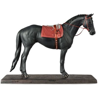Lladró Escultura caballo Pura sangre inglés . Negro Lladró Escultura caballo Pura sangre inglés . Negro