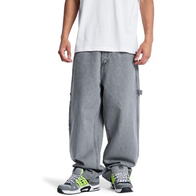 DC Shoes Pantalón Vaquero estilo carpintero de hombre Baggy . (S-M) Gris claro DC Shoes Pantalón Vaquero estilo carpintero de hombre Baggy . (S-M) Gris claro