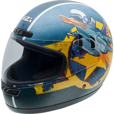 NZI Casco de moto Integral activy junior . (XXS - XXS) Azul / Amarillo NZI Casco de moto Integral activy junior . (XXS - XXS) Azul / Amarillo