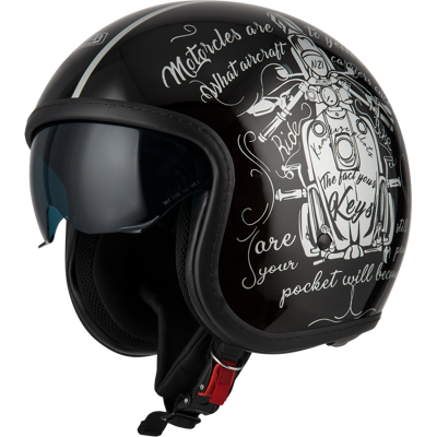 NZI Casco de moto Jet Rolling 4 Sun . (XL - XL) Negro / Blanco NZI Casco de moto Jet Rolling 4 Sun . (XL - XL) Negro / Blanco
