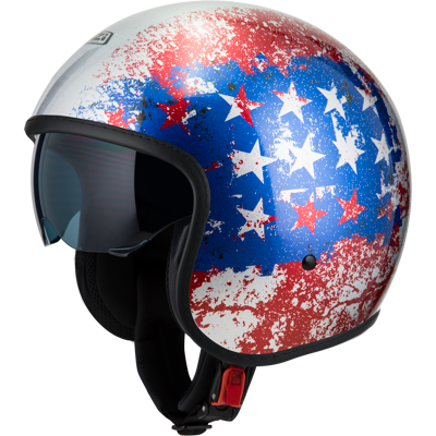 NZI Casco de moto Jet Rolling 4 Sun . (XL - XL) Rojo / Azul marino NZI Casco de moto Jet Rolling 4 Sun . (XL - XL) Rojo / Azul marino