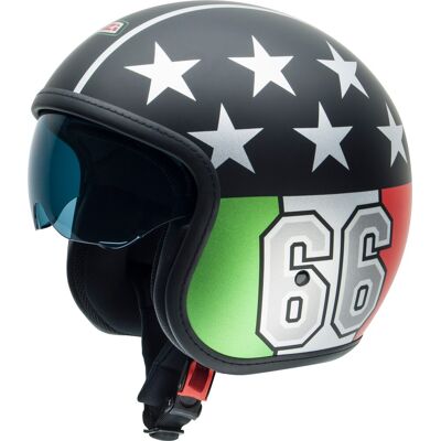 NZI Casco de moto Jet Rolling 4 Sun . (XL - XL) Negro / Verde NZI Casco de moto Jet Rolling 4 Sun . (XL - XL) Negro / Verde