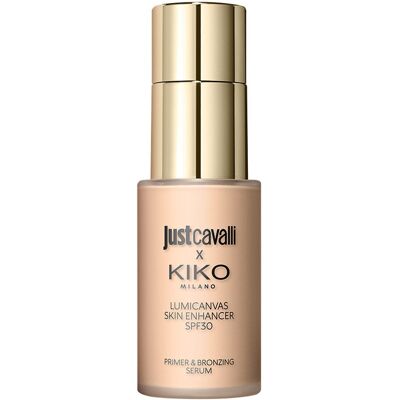Kiko Milano Sérum facial iluminador y bronceador líquido SPF 30 Just Cavalli X Lumicanvas Skin Enhancer Spf30. 02 Morning Glow Kiko Milano Sérum facial iluminador y bronceador líquido SPF 30 Just Cavalli X Lumicanvas Skin Enhancer Spf30. 02 Morning Glow