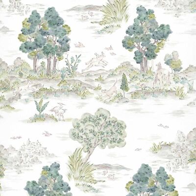 YBARRA Papel pintado Royal Oak de la colección Cotswolds & Serret. Menta YBARRA Papel pintado Royal Oak de la colección Cotswolds & Serret. Menta