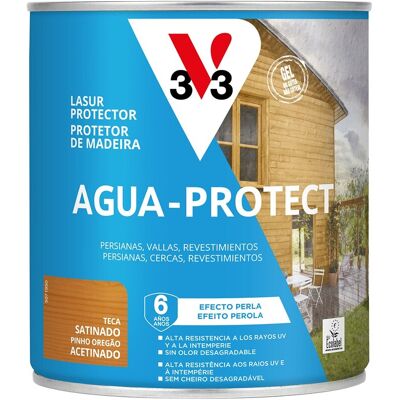 V33 Protector Decorativo Madera Agua-Protect Satinado. (750 ml) Teca V33 Protector Decorativo Madera Agua-Protect Satinado. (750 ml) Teca
