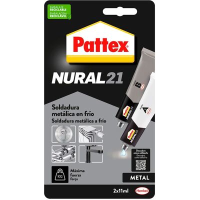 Pattex Nural 21 Soldadura Reparadora Metálica en Frío. (44 ml) Gris Pattex Nural 21 Soldadura Reparadora Metálica en Frío. (44 ml) Gris