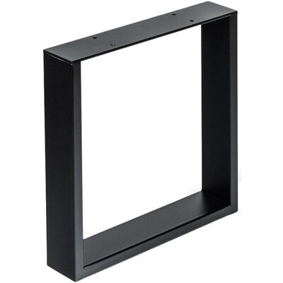 REI Pata Fija Soporte Acero Cuadrado Estilo Industrial S para Mesa. Negro REI Pata Fija Soporte Acero Cuadrado Estilo Industrial S para Mesa. Negro