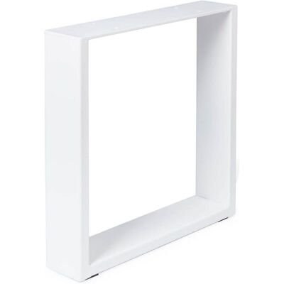 REI Pata Fija Soporte Acero Cuadrado Estilo Industrial S para Mesa. Blanco REI Pata Fija Soporte Acero Cuadrado Estilo Industrial S para Mesa. Blanco