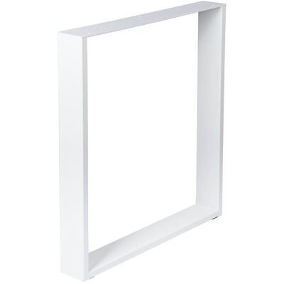 REI Pata Fija Soporte Cuadrado Acero Estilo Industrial M para Mesa. Blanco REI Pata Fija Soporte Cuadrado Acero Estilo Industrial M para Mesa. Blanco