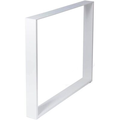 REI Pata Fija Soporte Cuadrado Acero Estilo Industrial L para Mesa. Blanco REI Pata Fija Soporte Cuadrado Acero Estilo Industrial L para Mesa. Blanco