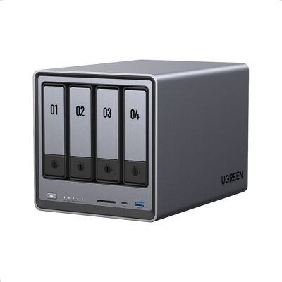 UGREEN Sistema NAS de escritorio DXP4800, Intel N100, 8GB, UGOS Pro, 4 bahías, negro. Negro UGREEN Sistema NAS de escritorio DXP4800, Intel N100, 8GB, UGOS Pro, 4 bahías, negro. Negro