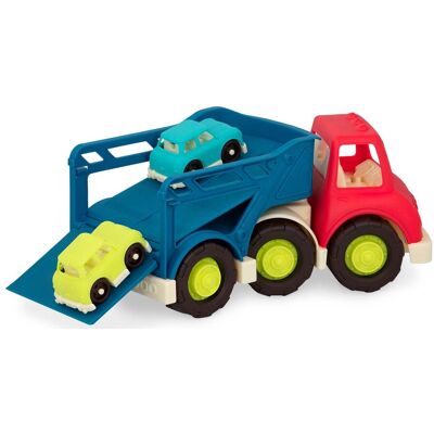 Transportista de coches Happy Cruiser de B Toys - Portacoches de juguetes Transportista de coches Happy Cruiser de B Toys - Portacoches de juguetes
