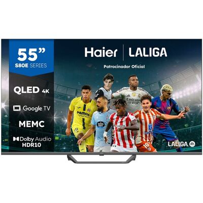 Televisor inteligente 55" 4K Ultra HD Haier H55S80EUX - Smart TV Televisor inteligente 55" 4K Ultra HD Haier H55S80EUX - Smart TV