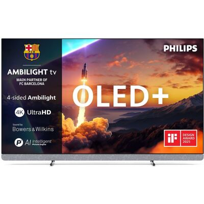 Philips TV OLED 139 cm (55") Ambilight 55OLED910-12 UHD 4K, Dolby Vision y Dolby Atmos, Google TV, Smart TV. Gris Philips TV OLED 139 cm (55") Ambilight 55OLED910-12 UHD 4K, Dolby Vision y Dolby Atmos, Google TV, Smart TV. Gris