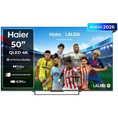 HAIER TV QLED 126 cm (50)" S85 H50S85GUX 4K UHD, 60Hz DLG120Hz, Google TV, HDR10+, Dolby ATMOS, AIPQ (AI Picture Quality). Negro HAIER TV QLED 126 cm (50)" S85 H50S85GUX 4K UHD, 60Hz DLG120Hz, Google TV, HDR10+, Dolby ATMOS, AIPQ (AI Picture Quality). Negro