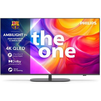 Philips TV QLED 164 cm (65") Ambilight 65PUS9010-12 UHD 4K, Dolby Vision y Dolby Atmos, Titan OS, Smart TV. Carbón Philips TV QLED 164 cm (65") Ambilight 65PUS9010-12 UHD 4K, Dolby Vision y Dolby Atmos, Titan OS, Smart TV. Carbón