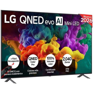 LG TV QNED evo Mini LED 217 cm (86") 86QNED85B6B 4K, Smart TV, AI, QNED85. Gris oscuro / Negro LG TV QNED evo Mini LED 217 cm (86") 86QNED85B6B 4K, Smart TV, AI, QNED85. Gris oscuro / Negro