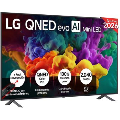 LG TV QNED evo Mini LED 189 cm (75") 75QNED85B6B 4K, Smart TV, AI, QNED85. Gris oscuro / Negro LG TV QNED evo Mini LED 189 cm (75") 75QNED85B6B 4K, Smart TV, AI, QNED85. Gris oscuro / Negro
