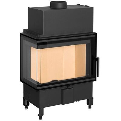 ROMOTOP Chimenea Leña Heat F58-31 Esquinera Izquierda Puerta Lateral. Negro ROMOTOP Chimenea Leña Heat F58-31 Esquinera Izquierda Puerta Lateral. Negro