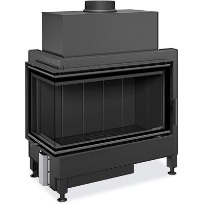 ROMOTOP Chimenea Leña Heat 81-40 Esquinera Izquierda Puerta Lateral. Negro ROMOTOP Chimenea Leña Heat 81-40 Esquinera Izquierda Puerta Lateral. Negro