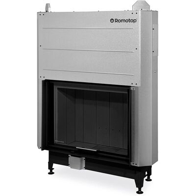 ROMOTOP Chimenea Leña Heat FG85-63 Frontal. Negro / Gris ROMOTOP Chimenea Leña Heat FG85-63 Frontal. Negro / Gris