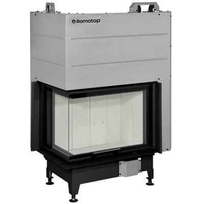 ROMOTOP Chimenea Leña Heat E2G65-40 Esquinera Izquierda. Negro / Gris ROMOTOP Chimenea Leña Heat E2G65-40 Esquinera Izquierda. Negro / Gris