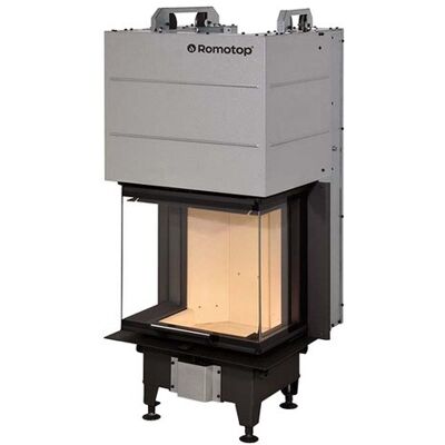 ROMOTOP Chimenea Leña Heat 3CF3G50-31 Frontal Cristal Dividido. Negro / Gris ROMOTOP Chimenea Leña Heat 3CF3G50-31 Frontal Cristal Dividido. Negro / Gris