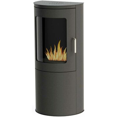 PURLINE Estufa de bioetanol - 3000W, Negra, Rectangular, Puerta de cristal - Bioetanol PURLINE Estufa de bioetanol - 3000W, Negra, Rectangular, Puerta de cristal - Bioetanol