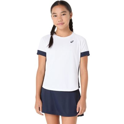 ASICS Camisetas Tenis de Niños GIRLS TENNIS SS TOP . (XL) Blanco / Azul ASICS Camisetas Tenis de Niños GIRLS TENNIS SS TOP . (XL) Blanco / Azul
