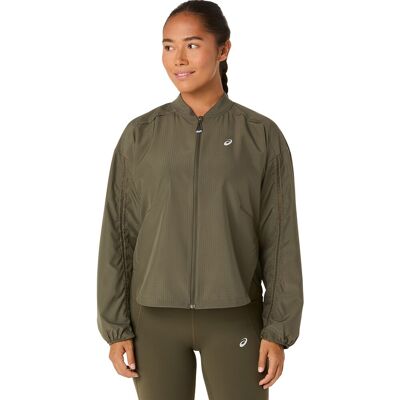 ASICS Chaqueta de mujer Nagino Run Adjustable Jacket . (XS) Verde ASICS Chaqueta de mujer Nagino Run Adjustable Jacket . (XS) Verde