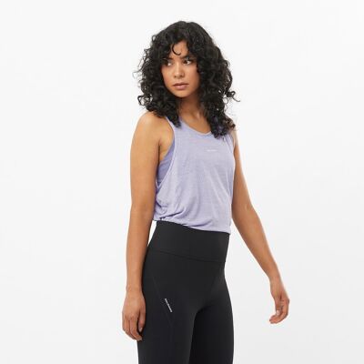 Salomon Camiseta sin mangas de mujer SHKout AIR . (M) Morado Salomon Camiseta sin mangas de mujer SHKout AIR . (M) Morado